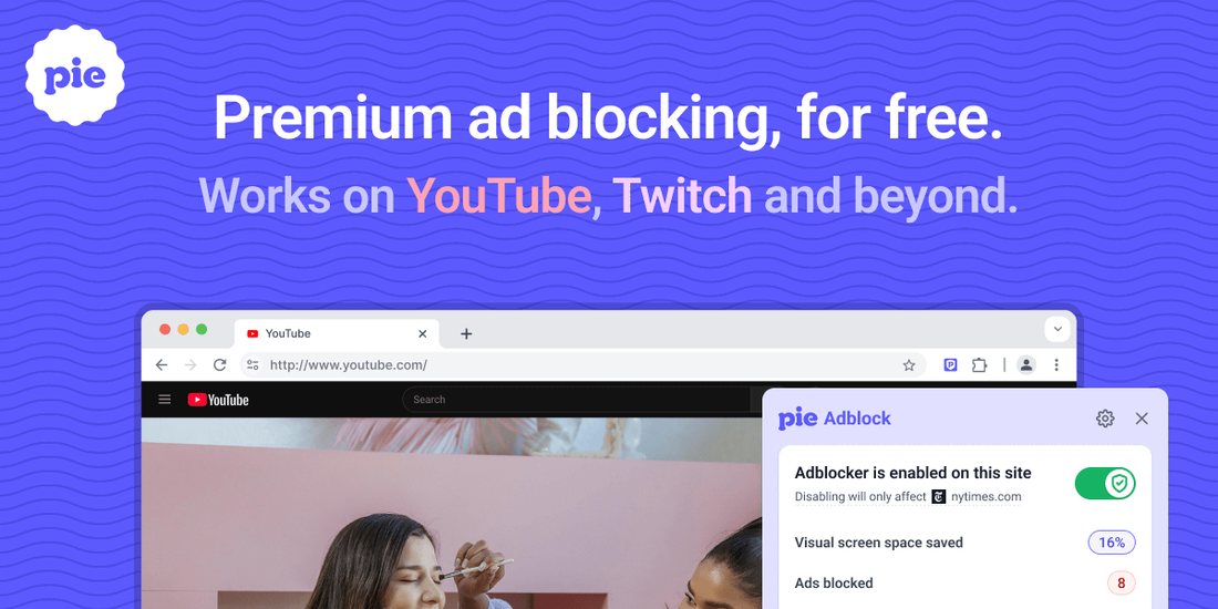 Pie Adblock marketing banner